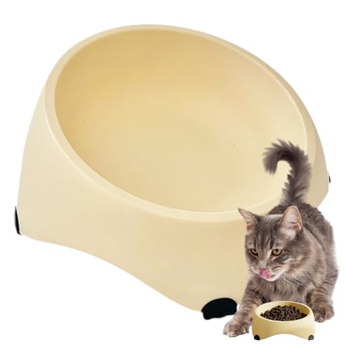 Katzenfutternapf | Futternäpfe Für Hauskatzen | Rutschfester 15 Grad geneigter Napf Mit Anti-Erbrechen-Funktion, Leckerlibehälter & Wasserspender Für Katzenwelpen Und Kleine Hunde von Lexsyn