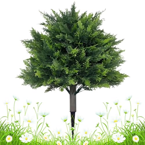Kunstzeder,Kunstpflanzen Zypressen Imitation | UV-Beständiger Kunstbaum 60 cm Mit Erdspieß Für Terrasse Garten Gehweg Kunstzeder,Kunstpflanzen Zypressen Imitation | UV-Beständiger Kunstbaum 60 cm Mit Erdspieß Für Terrasse Garten Gehweg von Lexsyn