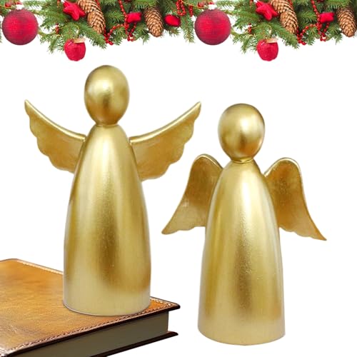 Lexsyn Engel Figur - Niedliche Engels Skulptur Andenken Statue | 2 Stück Goldene Resin Dekofiguren Für Wohnzimmer Schlafzimmer Küche Nachttisch Badezimmer Lexsyn Engel Figur - Niedliche Engels Skulptur Andenken Statue | 2 Stück Goldene Resin Dekofiguren Für Wohnzimmer Schlafzimmer Küche Nachttisch Badezimmer von Lexsyn
