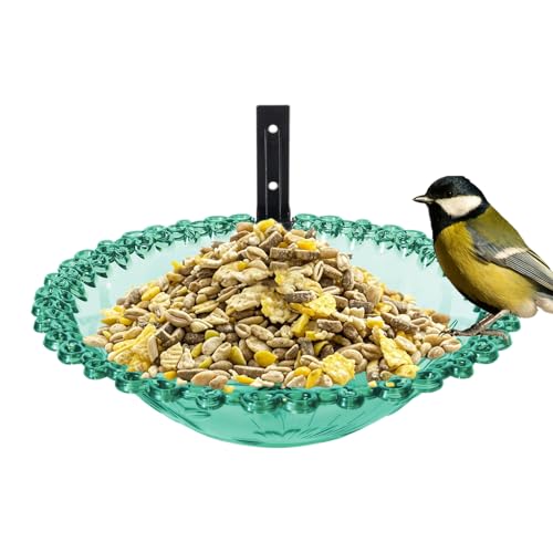 Vogelbad Für Draußen - Wandmontiertes Vogelbad Schale Für Garten | 23 cm Blumenform Transparentes Becken Für Äste Garten Terrasse von Lexsyn