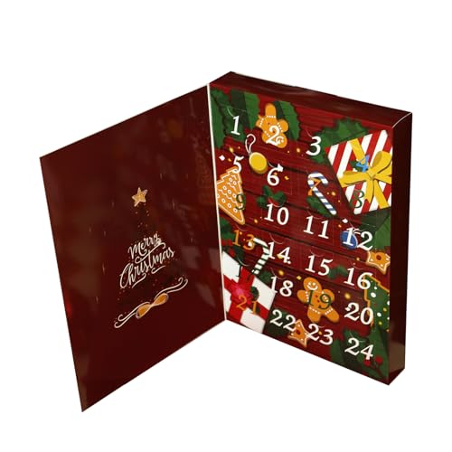 Weihnachts Adventskalender Füllbox,24-Tage Befüllbar Und Wiederverwendbar | Weihnachts Countdown Kalender - Für Mädchen Baby Jugendliche Söhne Töchter Familie Freunde von Lexsyn