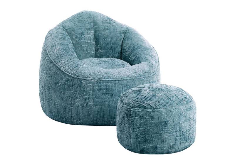 Lexzurn Sitzsack Sitzsack Sessel mit Hocker für Erwachsene von Lexzurn