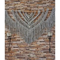 Makramee Wandbehang Kairo in Xxl Wanddeko Wandteppich Boho Stil von LeylaShopDesigns