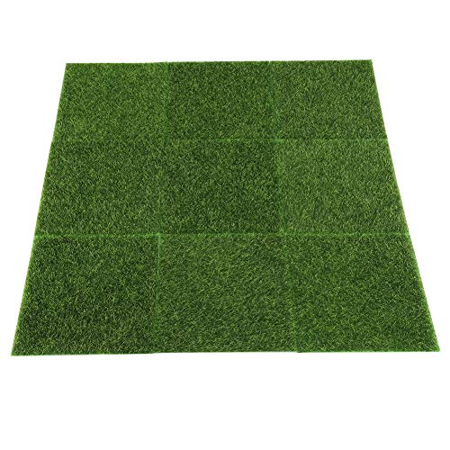 Leylor Kunstrasen - 10 Stück Kunstrasen Rasen Indoor Outdoor Synthetische Rasenmatte für DIY Micro Landscaping und Mini Gardening Requisiten von Leylor