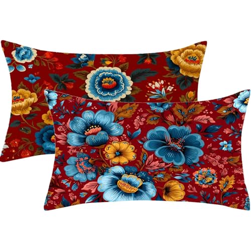 Kissenbezug 50 x 80 Ocker Kopfkissenbezug 50x80 cm 2 Stück Leinen Kissen Blumen Dekokissen Rechteck Kissenbezüge Unsichtbarem Reißverschluss Modern Sofakissen für Schlafzimmer Deko Herbst Gifts,444-j Kissenbezug 50 x 80 Ocker Kopfkissenbezug 50x80 cm 2 Stück Leinen Kissen Blumen Dekokissen Rechteck Kissenbezüge Unsichtbarem Reißverschluss Modern Sofakissen für Schlafzimmer Deko Herbst Gifts,444-j von Lezewege