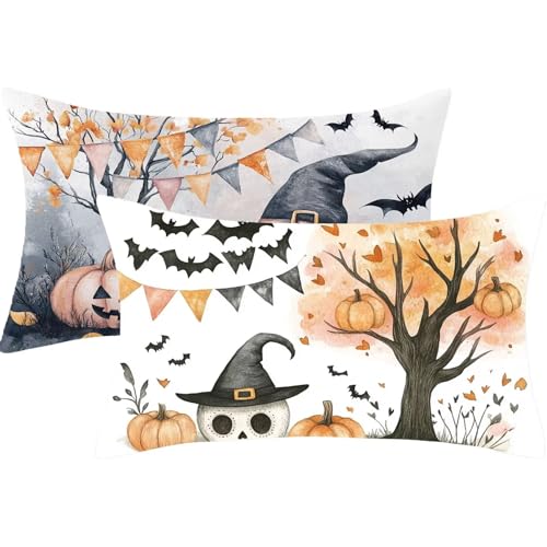 Kopfkissenbezug 30x40 cm Rechteck Kissenbezüge Halloween,Kissenbezug 30 x 40 2er Set Leinen Sofakissen Dekokissen Landschaft Doppelseitige Druck Kissenhülle Herbst Deko Wohnzimmer Sofa Geschenke,131-j Kopfkissenbezug 30x40 cm Rechteck Kissenbezüge Halloween,Kissenbezug 30 x 40 2er Set Leinen Sofakissen Dekokissen Landschaft Doppelseitige Druck Kissenhülle Herbst Deko Wohnzimmer Sofa Geschenke,131-j von Lezewege