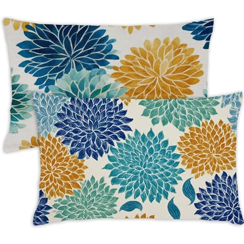 Kopfkissenbezug 50x70 cm Rechteck Kissenbezüge Blaugrün, Kissenbezug 50 x 70 2er Set Samt Sofakissen Dekokissen Pflanzen Doppelseitige Druck Kissenhülle für Herbst Deko Wohnzimmer Sofa Geschenke,447-j Kopfkissenbezug 50x70 cm Rechteck Kissenbezüge Blaugrün, Kissenbezug 50 x 70 2er Set Samt Sofakissen Dekokissen Pflanzen Doppelseitige Druck Kissenhülle für Herbst Deko Wohnzimmer Sofa Geschenke,447-j von Lezewege