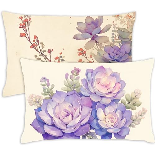 Kopfkissenbezug 50x70 cm Rechteck Kissenbezüge Lila, Kissenbezug 50 x 70 2er Set Samt Sofakissen Dekokissen Blumen Doppelseitige Druck Kissenhülle für Herbst Deko Wohnzimmer Sofa Geschenke,455-j Kopfkissenbezug 50x70 cm Rechteck Kissenbezüge Lila, Kissenbezug 50 x 70 2er Set Samt Sofakissen Dekokissen Blumen Doppelseitige Druck Kissenhülle für Herbst Deko Wohnzimmer Sofa Geschenke,455-j von Lezewege
