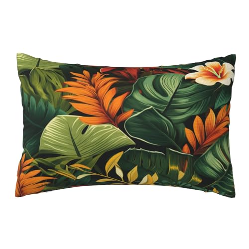 Kissenbezug 30x50cm 2er Set Wetterfest Outdoor Kissen Tropisch Kissenbezüge, Rechteckig Couch Kissen Weinlese Gartendeko Kissenhülle Herbst Outdoorkissen DekoKissen, Patio Balkon Deko Geschenke,L408 von Leznzen