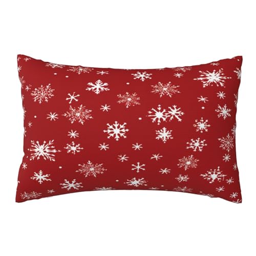 Kissenbezug 40 X 60cm Deko Kissen Weihnachtsbaum Kissenbezüge 2er Set, Kissenbezug Rot Kissenhülle Herbst Rechteckig Sofa kissen Beidseitig Bedruckt Zierkissen für Couch Deko Wohnzimmer Geschenke,K300 von Leznzen