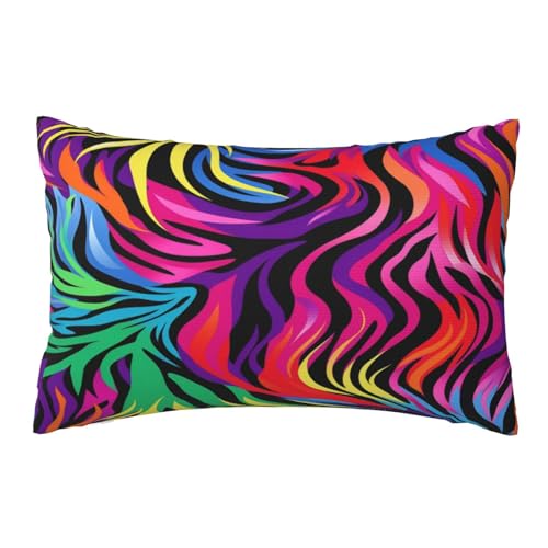 Kissenbezug 40x60cm 2er Set Wetterfest Outdoor Kissen Bunt Kissenbezüge, Rechteckig Couch Kissen Gestreift Gartendeko Kissenhülle Herbst Outdoorkissen DekoKissen für Patio Balkon Deko Geschenke,L309 von Leznzen