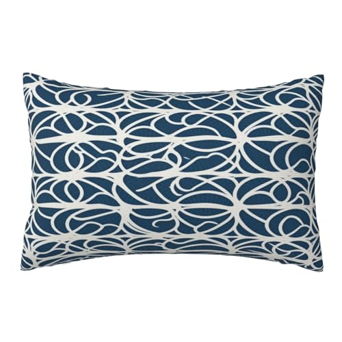 Kissenbezug 50x70cm 2er set Wetterfest Outdoor Kissen Abstrakt Kissenbezüge, Rechteckig Couch Kissen Geometrisch Gartendeko Kissenhülle Herbst Outdoorkissen DekoKissen für Patio Balkon Deko Gifts,L517 von Leznzen