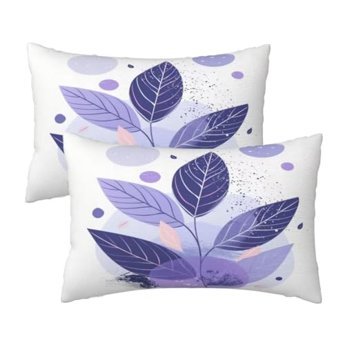 Kissenbezug 50x80 cm 2er Set Kissen Minimalistisch Blatt Kissenbezug, Rechteckig Kissenbezüge, Weicher Sofakissen, Kissenhülle Herbst, Zier Kissen Mit ReißVerschluss, Couch Deko Schlafzimme 20x32 Inch von Leznzen