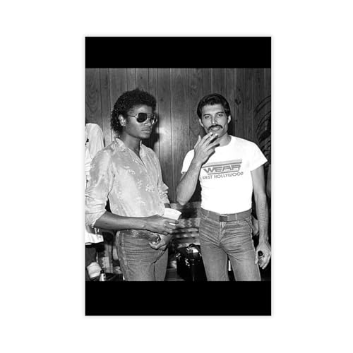 Michael Jackson und Freddie Merkur Legends of Pop und Rock Schwarzweiß-Fotografie, Leinwand-Poster, Wandkunst, Dekordruck, Bild Gemälde für Wohnzimmer, Schlafzimmer, Dekoration, 40 x 60 cm Michael Jackson und Freddie Merkur Legends of Pop und Rock Schwarzweiß-Fotografie, Leinwand-Poster, Wandkunst, Dekordruck, Bild Gemälde für Wohnzimmer, Schlafzimmer, Dekoration, 40 x 60 cm von Lfaser