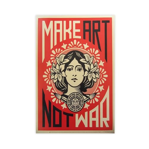 Poster "Make Art Not War", Leinwandposter, Wandkunst, Dekordruck, Bild Gemälde für Wohnzimmer, Schlafzimmer, Dekoration, 30 x 45 cm Poster "Make Art Not War", Leinwandposter, Wandkunst, Dekordruck, Bild Gemälde für Wohnzimmer, Schlafzimmer, Dekoration, 30 x 45 cm von Lfaser