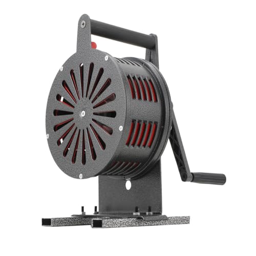 Lfhelper 125 ± 2db Handsirene Aluminiumgehäuse Sirene Alarmsirene Handkurbel Luftangriffssirene, Selbstschutz-Notsirene,LK-120A betriebenes Sirenenhorn für Industrie, Bauwesen, Fabriken mit Basis Grau von Lfhelper