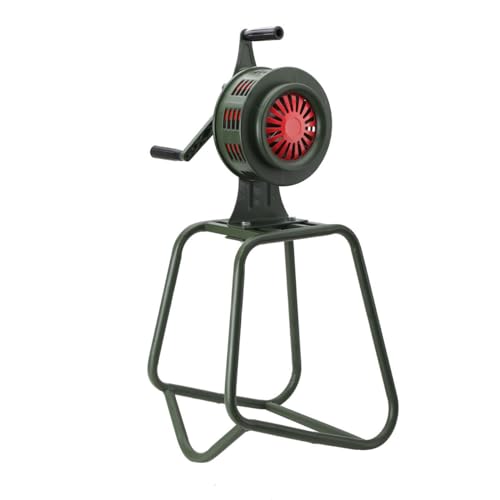 Lfhelper 125dB Standsirene Handsirene Alarmanlage mit Abnehmbare Halterung Handkurbel Alarmsiren Sirene φ 190mm Tragbar Alarm Manuelle Bedienter Luftangriffshorn für Fabriken Schulen Küstenwachen Grün von Lfhelper