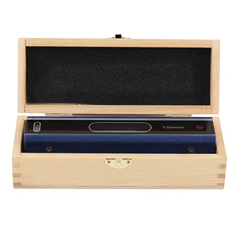 Lfhelper 200mm Präzisions- Wasserwaage Maschinenwasserwaage Rahmen Wellenwasserwaage Richtwaage Genauigkeit 0,02 mm/m mit Isoliergriff und Holzkoffer von Lfhelper