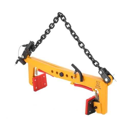 Lfhelper 350kg Bordsteinzange Versetzzange 30-51cm Spannbreite Bordsteintragezange Hebezange Bordsteinträger Steinzange Pflastersteinzange Pflasterträger Verstellbare Öffnung 11.81-20.07 Zoll Gelb von Lfhelper