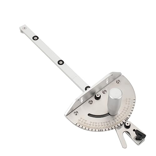 Lfhelper 450mm Gehrungslehre Set, Präzisions-Gehrunggerät Gehrungsanschlag Miter Gauge Für Tischsäge/einstellbarem Flip Stop, DIY Sägen Zubehör Tools, Ablängen Winkelanschlag Holzbearbeitungswerkzeuge von Lfhelper