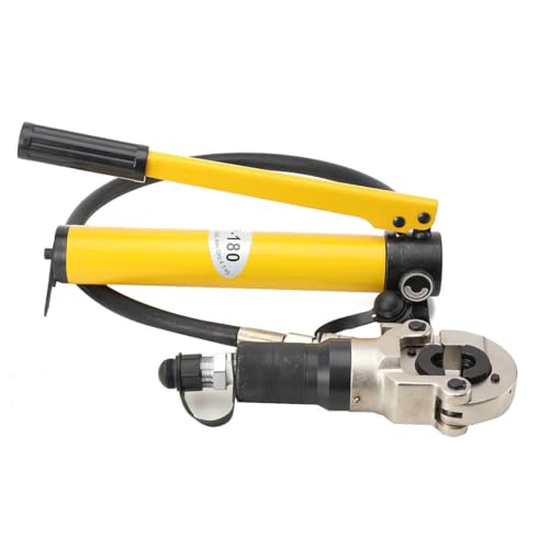 Lfhelper 6T Hydraulische Crimpzange mit 9 Sätzen der Crimpformen V/TH Form Hydraulik Crimpzange Radialpresse Kupferrohr für Aluminiumrohr, PEX-Rohr, PB-Rohr Kupfer-Aluminium-Kabelschuhe von Lfhelper