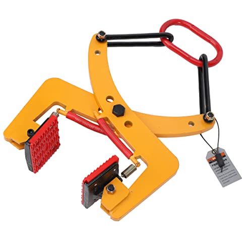 Lfhelper Bordsteinzange 6-24cm 280KG Versetzzange Tragezange Treppenstufenzange Steinzange Treppenzange Bordsteinträger Pflasterträger Steinausheber Steingreifer Hebezange für Steine, Gold von Lfhelper
