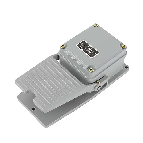 Lfhelper Elektrischer Fußschalter 250V 15A Fußpedalschalter LT3 Fußpedal Schalter Fußtaster Trittschalter Fußpedal Schalter Fußbetätigter IP62 Pedalcontroller für Drehmaschinen Stanzmaschinen von Lfhelper