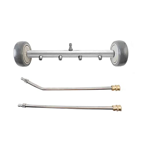 Lfhelper Hochdruckreiniger Unterbodenreiniger, Unterboden Autowäsche Waschanlage 4 Düsen mit 2 Verlängerungsstab, 4000 PSI Unterfahrwerksreiniger Kit neu von Lfhelper