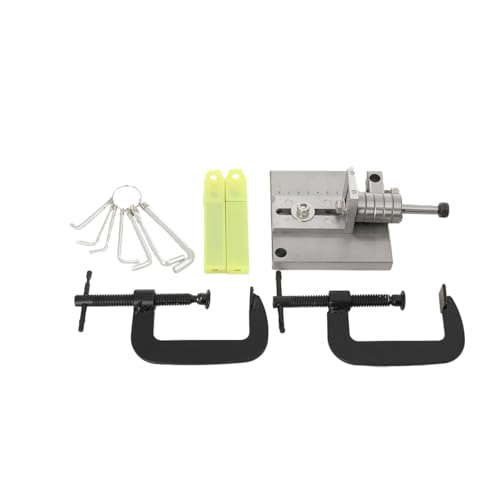 Lfhelper Lederstreifenschneider Set 60mm DIY Handgefertigte Lederriemenschneider-Schneidemaschine mit 2X G-Klemmen, Manuelle Lederbandschneider für Lederverarbeitung von Lfhelper