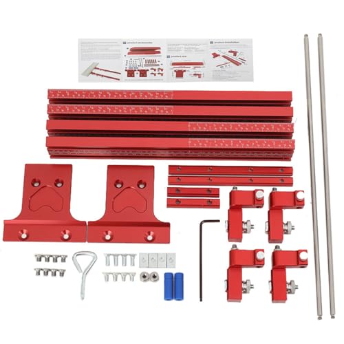 Lfhelper Parallelschienenführungs Parallelführungssystem aus Aluminiumlegierung Kreissägen Schienen Track Set Führungsschienenhalterung Hilfswerkzeuge für Holzbearbeitung Parallel Rail Guide System von Lfhelper