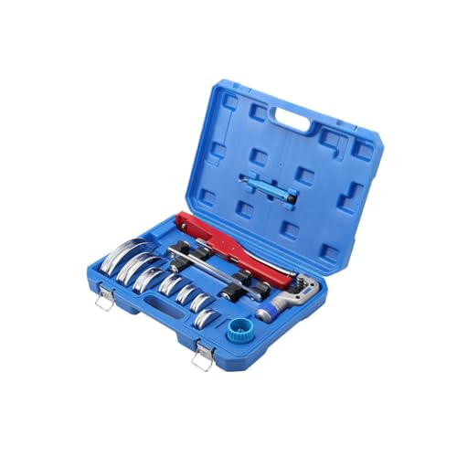 Lfhelper Rohrbiegemaschine 6-22mm Manuell Rohrbieger Rohrbiegemaschine mit Biegeradius bis 90° Biegezange Bremsleitung Biegewerkzeug Rohrbieger-Set mit 7 Aluminiumlegierung Stanzformen Rohrschneider von Lfhelper
