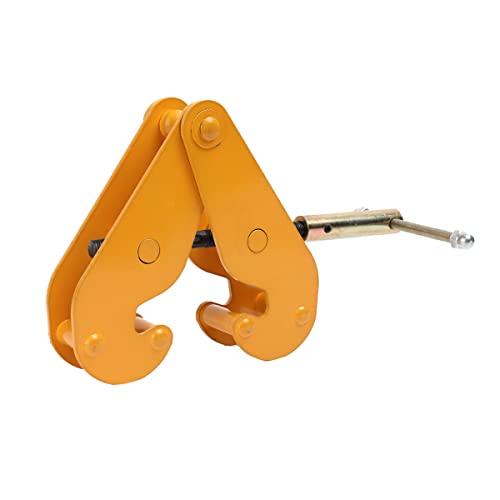 Lfhelper Trägerklemme 2200LBS 1Ton Trägerklammer Balkenhebeklemme, Montageklemme Flanschklemme Spindelklemme Trägerklemme für L-Stahlträger, Öffnungsbreite: 3-9 Zoll von Lfhelper