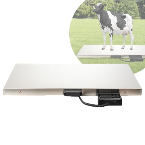 Lfhelper Veterinärwaage 150kg/50g 300kg/100g Bodenwaage Plattformwaage 103x53 cm, LCD Digitalwaage Große Tierwaage Hundewaage Paketwaage Haustierwaage von Lfhelper