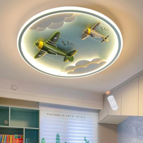 LED Kinder Deckenlampe Flugzeuge Deckenleuchte Dimmbar Harz Deckenlampe Jungen Und Mädchen Zimmer Licht Mit Fernbedienung Schlafzimmer Lampe Kinderzimmer Kindergarten Beleuchtung Rund Blau,50cm LED Kinder Deckenlampe Flugzeuge Deckenleuchte Dimmbar Harz Deckenlampe Jungen Und Mädchen Zimmer Licht Mit Fernbedienung Schlafzimmer Lampe Kinderzimmer Kindergarten Beleuchtung Rund Blau,50cm von Lfoute