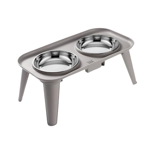 Erhöhter Futternapf aus Edelstahl mit Nackenentlastung, Fressnäpf-Design, mit Standfuß für große Rassen, erhöhtes Futter Erhöhter Futternapf aus Edelstahl mit Nackenentlastung, Fressnäpf-Design, mit Standfuß für große Rassen, erhöhtes Futter von LfrXtra