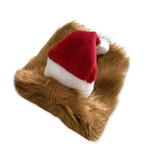 LfrXtra Hunde Löwen Perücken Weihnachtsmütze Mit Bart Haustier Kostüm Feier Hunde Weihnachtsfeier Outfit LfrXtra Hunde Löwen Perücken Weihnachtsmütze Mit Bart Haustier Kostüm Feier Hunde Weihnachtsfeier Outfit von LfrXtra