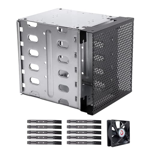 LfrXtra Festplatte Käfig Edelstahl Käfigkäfig Faktor Tablett Mit Lüfteradapter Rack Halterung Für Computer 5 25 "bis 5x3.5 LfrXtra Festplatte Käfig Edelstahl Käfigkäfig Faktor Tablett Mit Lüfteradapter Rack Halterung Für Computer 5 25 "bis 5x3.5 von LfrXtra