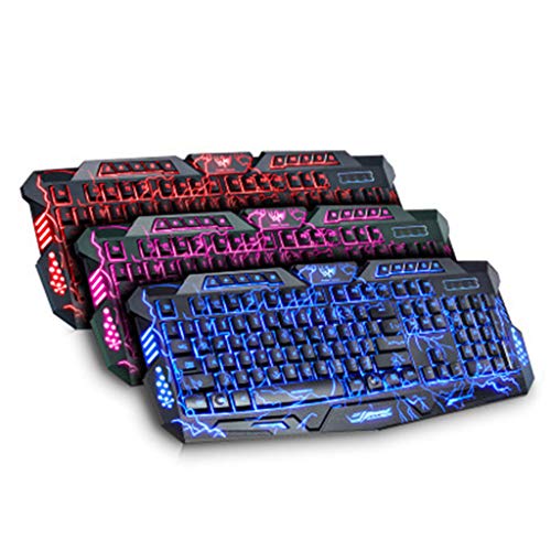 LfrXtra Gaming Tastatur USB Backbeleuchtung Gaming Tastatur Buchstaben Glühen 3 Farbrisserbeleuchtung Illumination Tastatur Für Spiel A. LfrXtra Gaming Tastatur USB Backbeleuchtung Gaming Tastatur Buchstaben Glühen 3 Farbrisserbeleuchtung Illumination Tastatur Für Spiel A. von LfrXtra