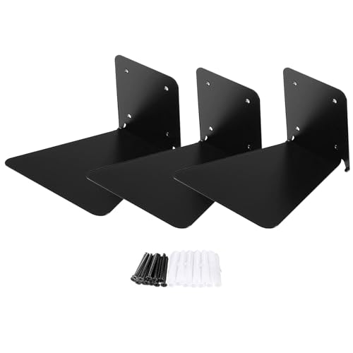 LfrXtra Vielseitiges, schwebendes Bücherregal, modische Wandmontage, Bücherhalter für Bücher, Wandaufbewahrung, Metallregale, Eingangsbereich, 3 Stück LfrXtra Vielseitiges, schwebendes Bücherregal, modische Wandmontage, Bücherhalter für Bücher, Wandaufbewahrung, Metallregale, Eingangsbereich, 3 Stück von LfrXtra