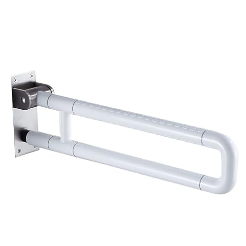 SZLXJMFL WC Safe Haltegriff,Sicherheits Aufstehhilfe Toiletten Hochklappbar Wandmontage für Schwangere Bad Stützklappgriff Aus Stahl Stützgriff 60cm/70cm/75cm (75cm,Weiß) von Lframa606