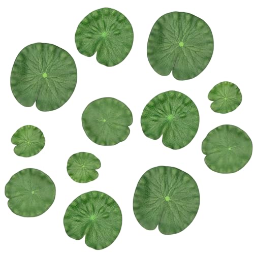 12 Stück Künstliche Lotusblätter, Seerosen Künstlich Laub, Künstliche Seerosen Simulierte Lotusblätter, Schwimmende Seerosenblätter Kunststoff Teich Ornamente, für Terrasse, Teich, Pool Dekoration 12 Stück Künstliche Lotusblätter, Seerosen Künstlich Laub, Künstliche Seerosen Simulierte Lotusblätter, Schwimmende Seerosenblätter Kunststoff Teich Ornamente, für Terrasse, Teich, Pool Dekoration von Lguaquanx