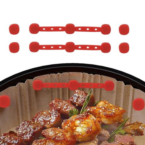 2 Pack Air Fryer Magnet Silikon Schnalle Set, Heißluftfritteuse Magnete Zubehör für Pergamentpapier, Silikon Clips zum Fixieren von Backpapier Einsätzen Air Fryer Zubehör Ersatzteile 2 Pack Air Fryer Magnet Silikon Schnalle Set, Heißluftfritteuse Magnete Zubehör für Pergamentpapier, Silikon Clips zum Fixieren von Backpapier Einsätzen Air Fryer Zubehör Ersatzteile von Lguaquanx