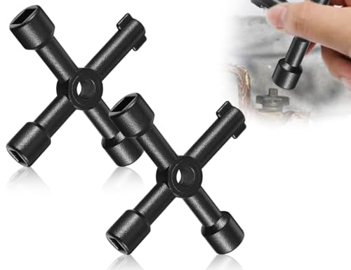 Lhbwhiz 2 Stück 4 Wege Multifunktionsschlüssel,Multifunktionale Schaltschrankschlüssel,Universal Cross Key,Utilities Schlüssel,für Elektrische Wasser Gas Meter Box Schrank Öffnen Schlüssel(Schwarz) Lhbwhiz 2 Stück 4 Wege Multifunktionsschlüssel,Multifunktionale Schaltschrankschlüssel,Universal Cross Key,Utilities Schlüssel,für Elektrische Wasser Gas Meter Box Schrank Öffnen Schlüssel(Schwarz) von Lhbwhiz