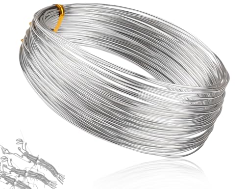 Lhbwhiz Basteldraht,Draht zum Basteln,Flexibel Biegbar Aluminiumdraht,Handgefertigtes Schmuckdraht,Modellierdraht,Silberdraht,Bindedraht,Aludraht,für Bastelarbeiten,Schmuckherstellung(Silber,1mm*20m) Lhbwhiz Basteldraht,Draht zum Basteln,Flexibel Biegbar Aluminiumdraht,Handgefertigtes Schmuckdraht,Modellierdraht,Silberdraht,Bindedraht,Aludraht,für Bastelarbeiten,Schmuckherstellung(Silber,1mm*20m) von Lhbwhiz