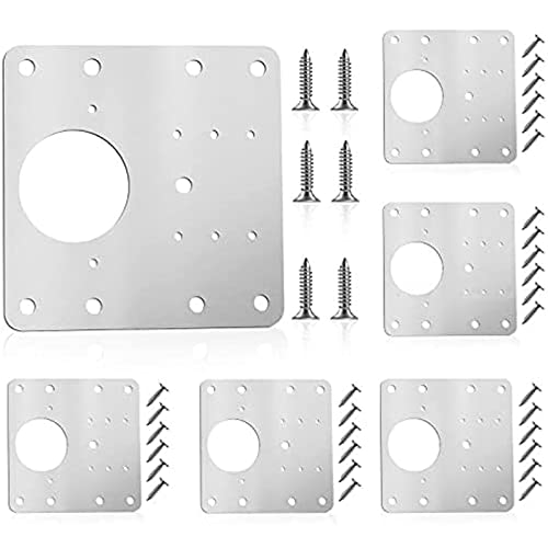 6 Stück Küchenschrank Reparaturplatten, Schrank Scharnier Reparaturplatte, Aufschraubscharniere Reparaturklammern, Scharnier Reparaturplatte, für Reparieren von Türschränken Möbelschubladen von Lhdfyqt