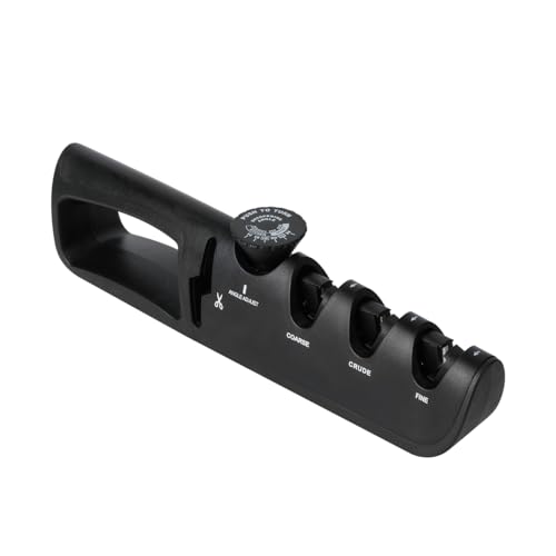 Lhdfyqt Messerschärfer, Knife Sharpener, Messerschärfer, 4 in 1 Messerschärfer, 6 Stufen Verstellbar Messerschärfer Profi, 4-in-1Messerschleifer mit Scherenschleifer, Messer Schärfen von Lhdfyqt