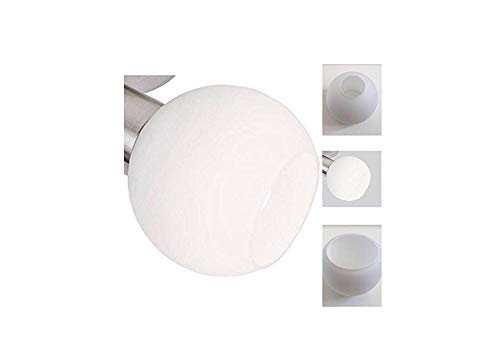 3 Stück Lampenschirme E14 Loxy Glas Ersatzglas Lampe Schirm Glaskugel Lampe Ersatz Lampenschirm Stehlampe Tischlampe Fluter Leuchte (3er Loxy) von Lhh