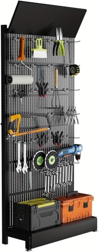 Lhysn Metal Pegboard Set – 30 Haken, Maße 215,9 x 91,4 x 33 cm, Tragfähigkeit bis zu 150 kg – Hooks Garage Storage Containers and Tool Board Efficient Tool Organizer Lhysn Metal Pegboard Set – 30 Haken, Maße 215,9 x 91,4 x 33 cm, Tragfähigkeit bis zu 150 kg – Hooks Garage Storage Containers and Tool Board Efficient Tool Organizer von Lhysn