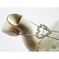 Tropfenfänger, Silbernes Herz Mit Strass-Steinen, Silberfarbenes Gummi Tropfenfänger, Silbernes Herz Mit Strass-Steinen, Silberfarbenes Gummi von LiAnnKunterbunt