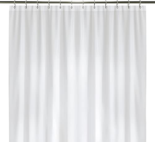 LiBa PEVA 8G Badezimmer Duschvorhang Liner, 8G strapazierfähiger wasserdichter Duschvorhang Liner 183x183 cm, Anti-Microbial Mildew Resistant Weiß DuschVorhang Shower Curtains von LiBa